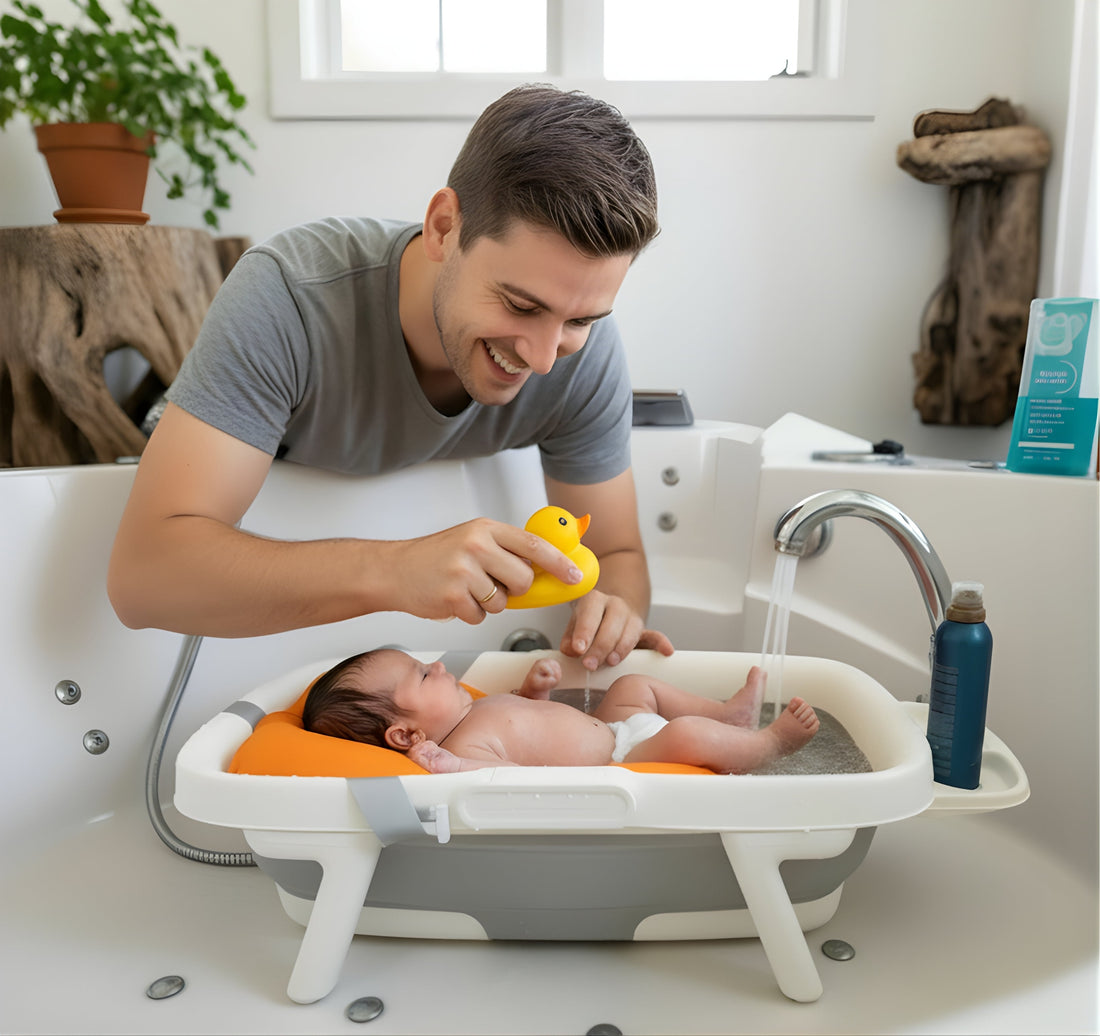 Cómo bañar a un bebé recién nacido de forma segura (sin estrés ni errores comunes)