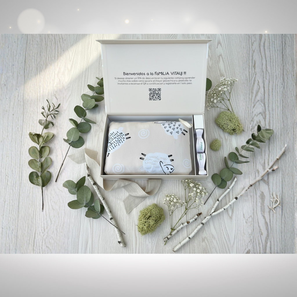 Manta 4-en-1 para Cochecito Bebé | Protección Solar, Viento y Mosquitos | Reversible Algodón-Minky | Regalo Premium para Recién Nacidos – VITAUJ