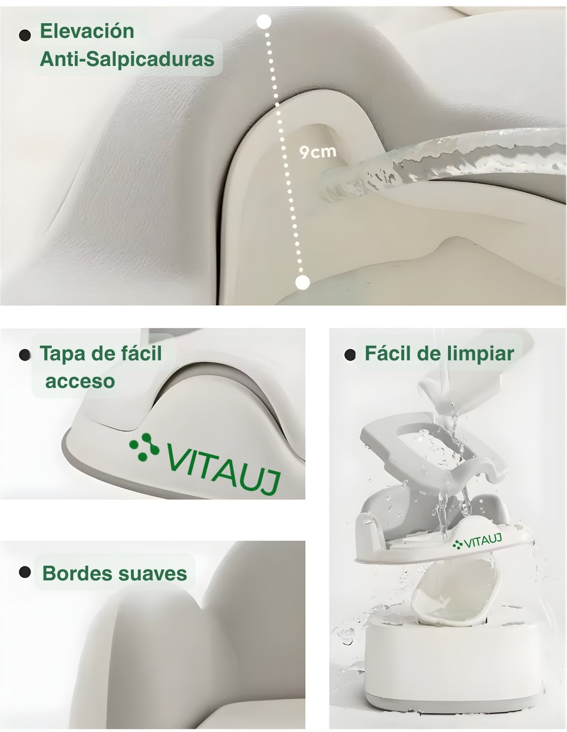 Orinal Bebé 3 en 1 Plegable VITAUJ® | Orinal, Reductor WC y Escalón | 1–6 Años